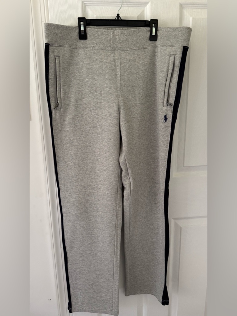 Polo by Ralph Lauren Gray Sweatpants with Black Side Stripes